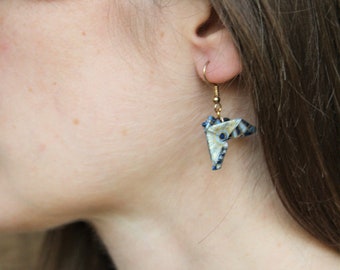 Boucles d'oreilles colombes origami