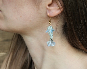 Boucles d'oreille poisson origami