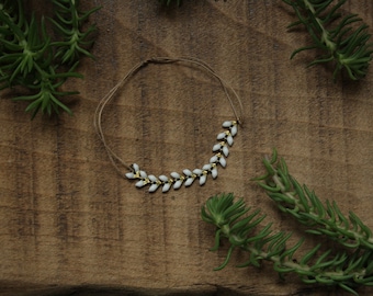 White wheat ear bracelet