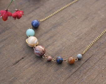 Solar system necklace