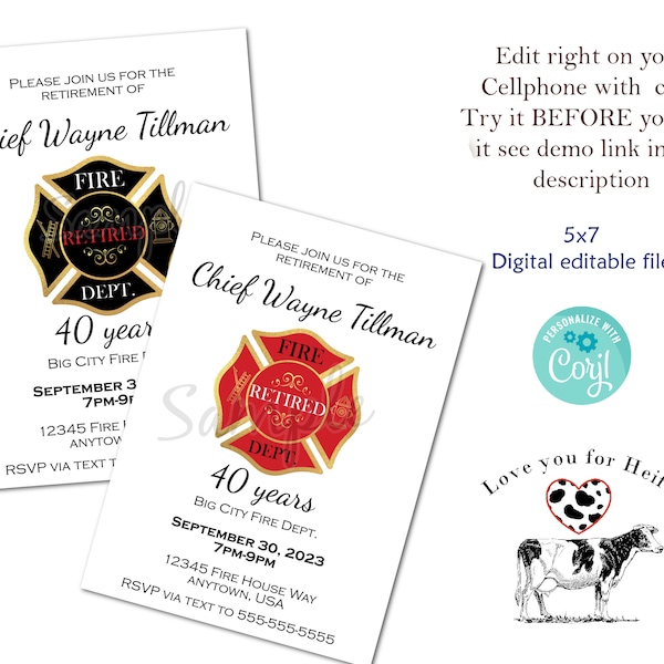 Fireman Retirement - Etsy