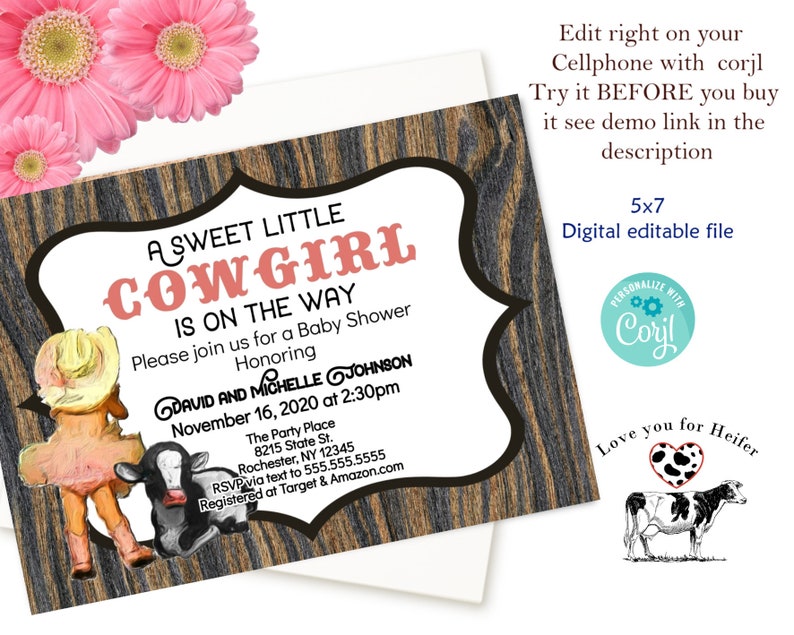 Cowgirl Baby Shower Farmhouse Baby Shower Western Baby Etsy