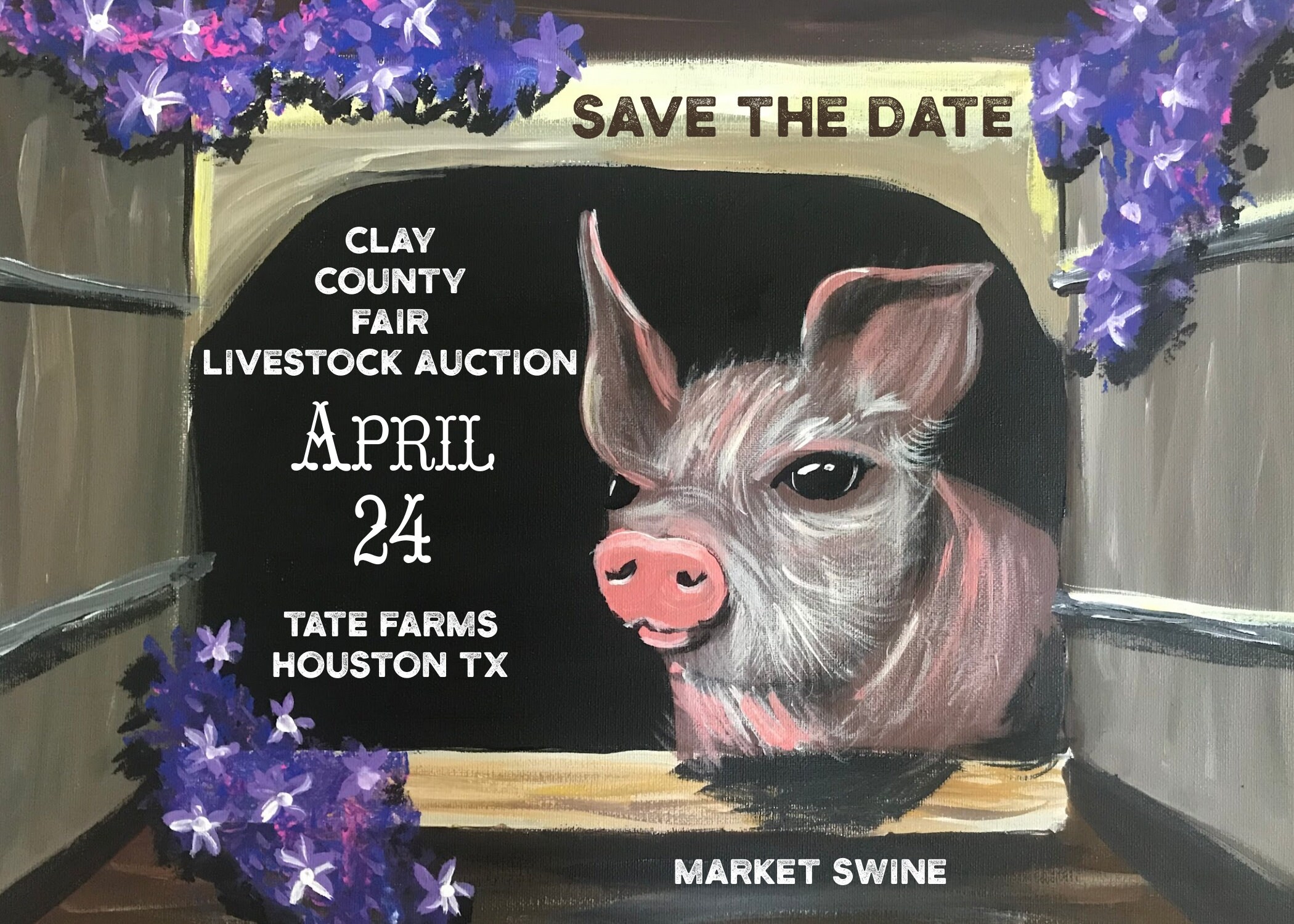 4h Livestock Show Save the Date State Fair Invitation Etsy