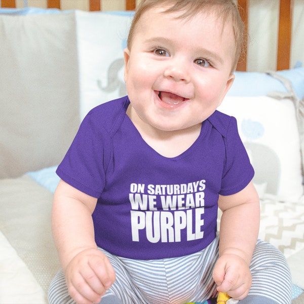 Northwestern Baby, Northwestern Baby Bodysuit, Northwestern Bodysuit, Baby, Bodysuit, Bodysuit, What color does your baby wear on Saturday?