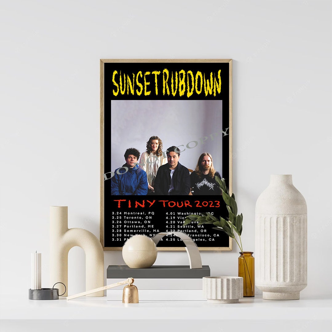 Sunset Rubdown Tiny Tour 2023 Poster Home Decor Wall Art Etsy