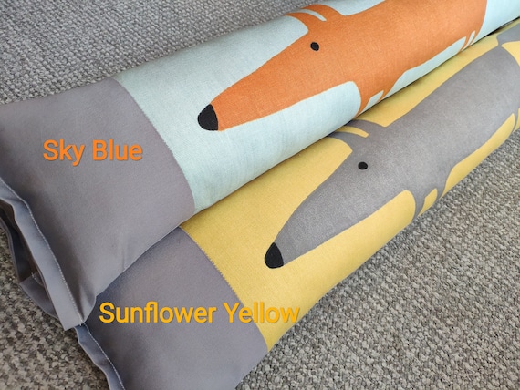 Harlequin Scion Mr FOX Retro draft draught draft excluder door sausage * 4 COLOURS AVAILABLE * Sunflower Marine Kiwi Grey Sky Blue Orange.
