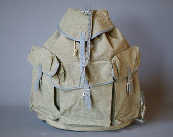 1950s Swiss Army Backpack, New Old Stock Backpack, Hiking Gear, Hiking Backpack, Swiss Army Rucksack, Swiss Military Backpack, Mens Backpack