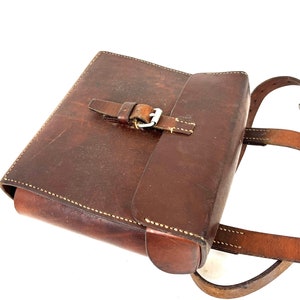 SWISS ARMY 1969 Brown Leather Tool Bag in Excellent Condition Tradesman Gift for a Mechanic Handyman Gift Military Leather Bag for Men