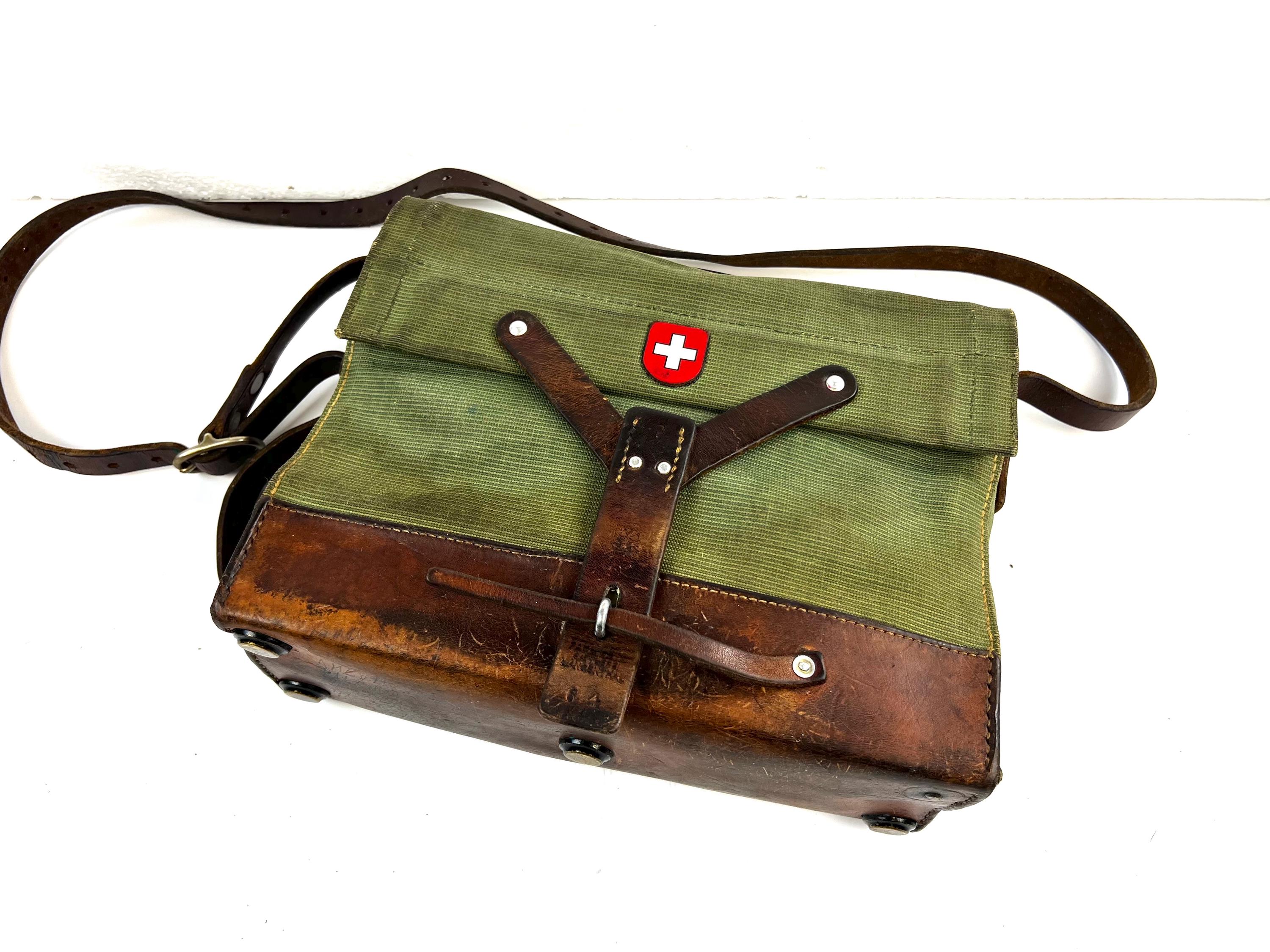 Borsa Munizioni Per Fucile US WWII, Riproduzione TWEEDIES 1943, Tela E Ottone, 12 Colpi