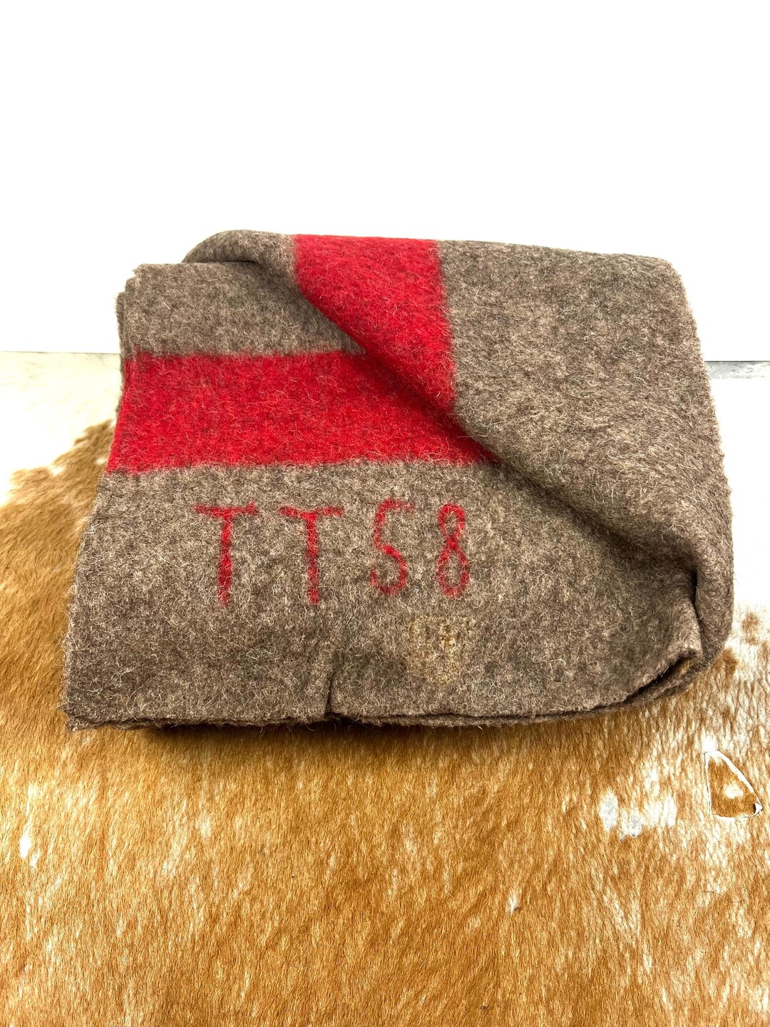 DEADSTOCK 1958 Vintage Swiss Army Blanket of Pure Wool GENUINE Swiss ...