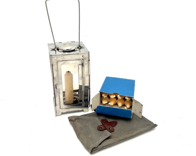 Swiss Army Folding Lantern From 1970s With an UNUSED Box Stearin