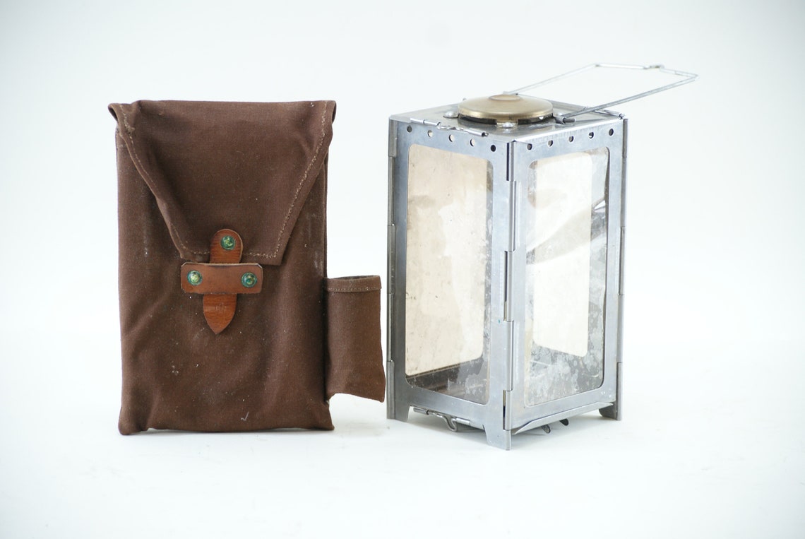1960s SWISS ARMY Folding Lantern Including Two Candles Etsy