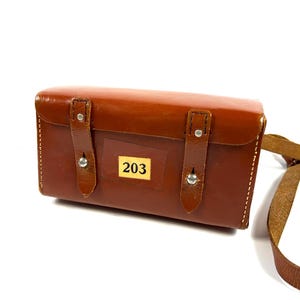 GERMAN Railway Medic Bag 1950s Midcentury Brown Leather Bag Excellent Condition Shoulder Bag Messenger Bag for Paramedics Swiss Medic Bag