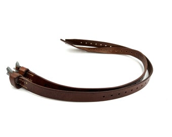 DEADSTOCK One Swiss Army Brown Leather Straps 1960s