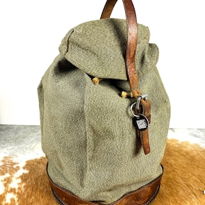 SWISS ARMY 1960s Tasche aus Canvas und Leder für ein Megaphon wie Epi Tasche Louis Vuitton Salt and Pepper Canvas Tote Bag Handtasche