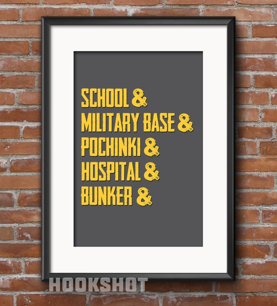 Pubg Hot Zones Instant Download Poster Digital Download Wall Art Pc Pubg Player Unknowns Battlegrounds Battlegrounds Gamer