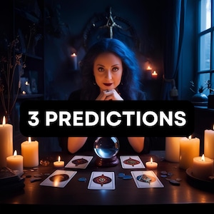 3 PRÉDICTIONS PSYCHIQUES Lecture de tarot le jour même, prédictions psychiques pour votre vie amoureuse, carrière, finances, prédictions générales dans les 24 heures