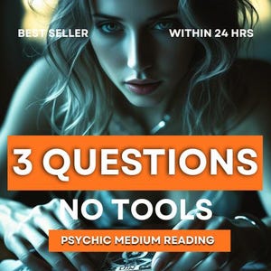 3 Question Psychic Medium Reading, Clarity on Love, Career (PDF) Within 24 Hrs