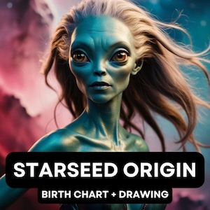 Leitura do Mapa Astral + Retrato da ORIGEM STARSEED, Uma Análise do Seu Mapa Astral, Entrega em 24 Horas, Mapa Astrológico, Arte Psíquica