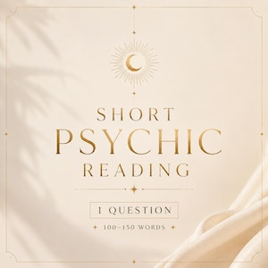 Short Psychic Reading, 1 Question - Within 24 Hrs, Written or Audio Reading