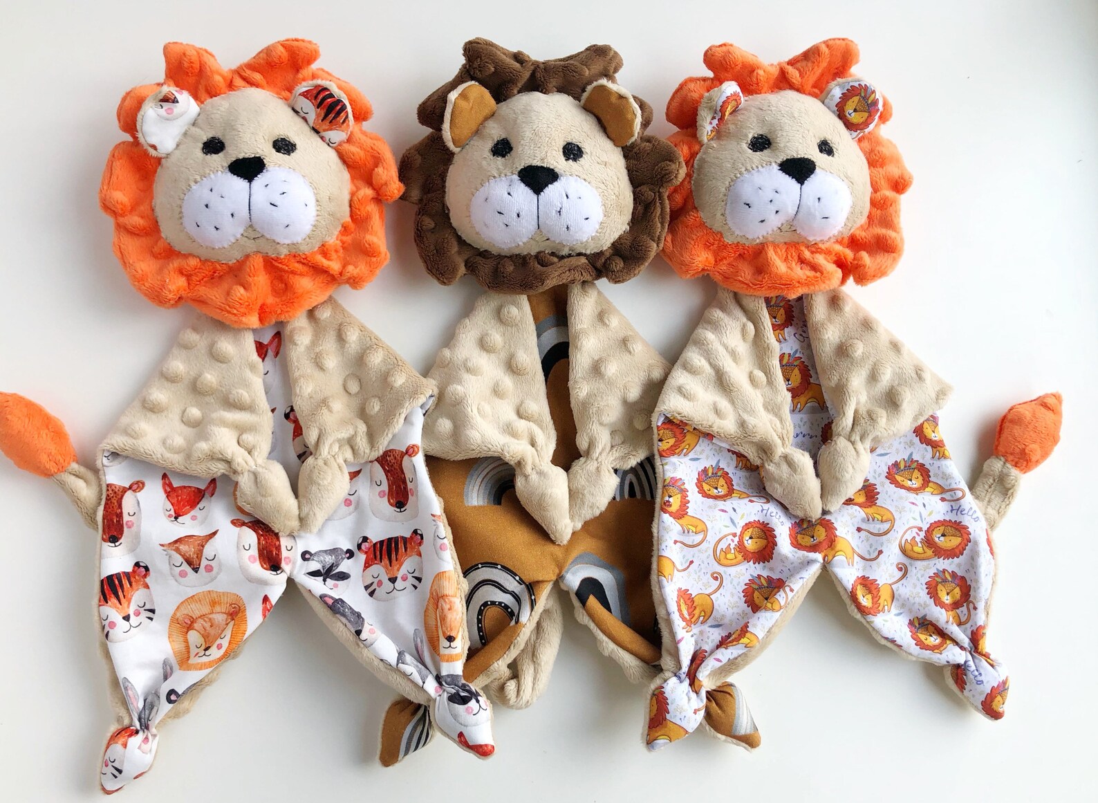 Baby lion lovey personalised lion security blanket lion Etsy