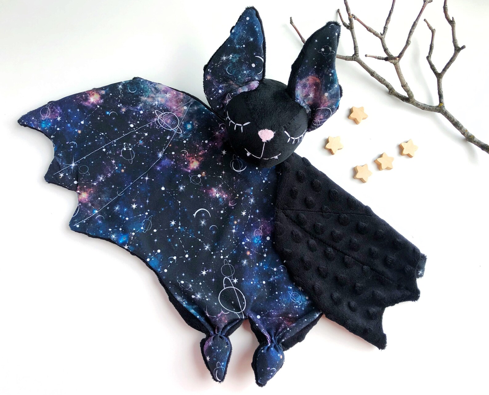 Baby lovey bat security blanket stuffed baby animal toy bat Etsy