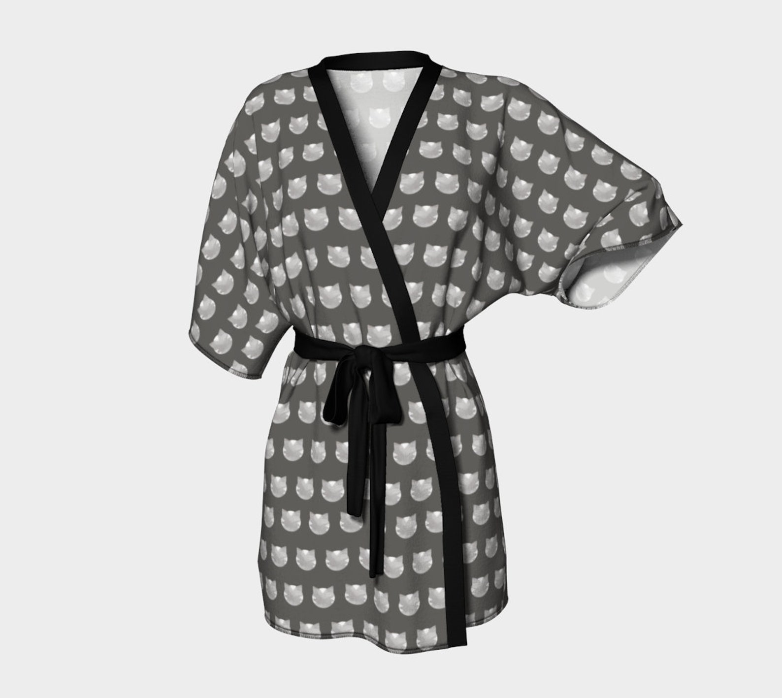 Cat Pattern Kimono Etsy