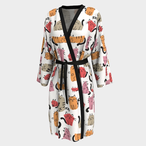 Cat Lovers Kimono Robe