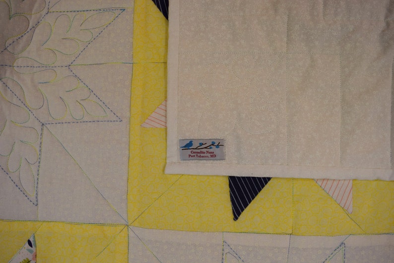 Handmade Contemporary Stars Twin Size Quilt made by a Carmelite Nun