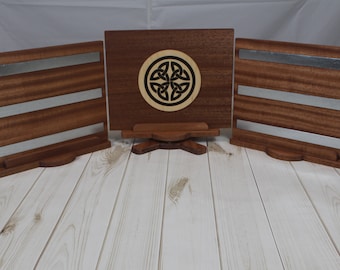 Modular GM Screen Bundle - Mahogany with Laser Engraved Maple Inlay