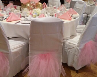 Tutu Chair Skirt // Ballerina Party Decoration for Chairs // Pink Chair Decoration