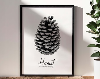 Black Forest Poster Home Pine Cone Picture