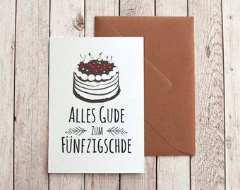 Schwarzwald Geburtstagkarte Schwarzwälder Karte Kirschtorte Geburtstag