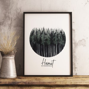 Heimat Schwarzwaldbild FINE ARTE DRUCK A4 A3 Schwarzwald Poster Schwarzwalddekoration