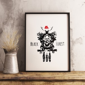 Black Forest Cuckoo Clock, Hand Printed, 1st EDITION (Limited 15 PIECES)