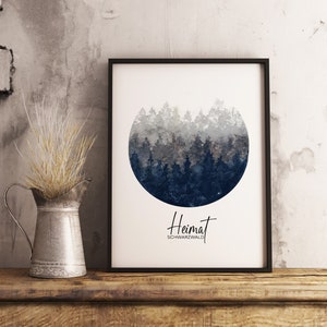 Heimat Schwarzwald FINE ARTE DRUCK A4 A3 Schwarzwald Bild Schwarzwalddeko