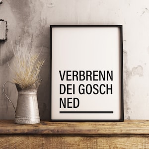 Schwarzwald Bild, Badisches Dialekt, Schwarzwalddialekt Bild, Badischer Spruch, Schwarzwalddekoration für Küche