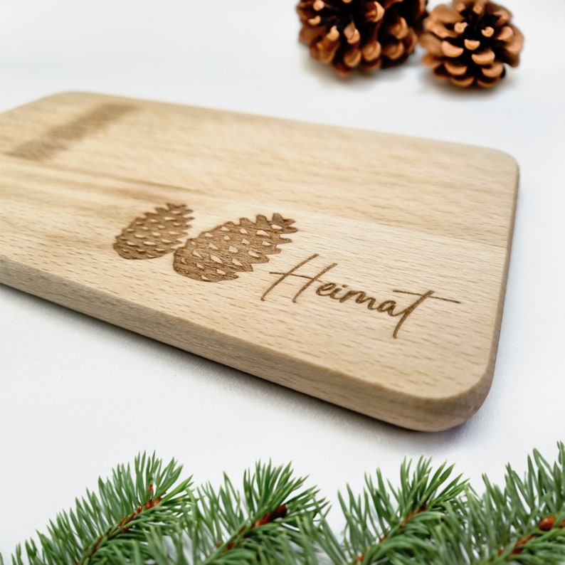 Vesper Board Home Black Forest Breakfast Board Pine Cones Forest Wooden