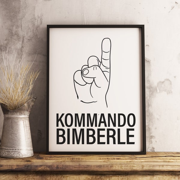 KOMMANDO BIMBERLE Poster Kindheit Bild Schwarzwald Kunstdruck