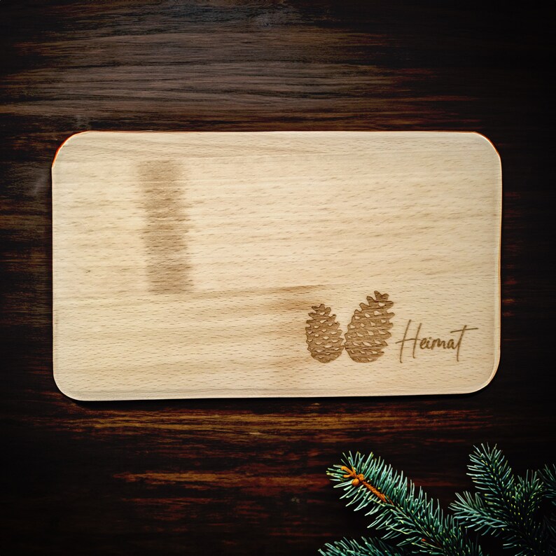Vesper Board Home Black Forest Breakfast Board Pine Cones Forest Wooden