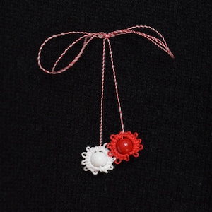 Mărțișor, Martisor string, Martisor cord, Martisor brooch USA, Red and White Martisor, Spring holiday