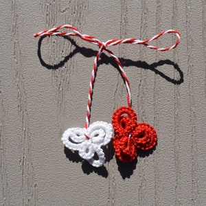 Mărțișor, Martisor string, Martisor cord, Martisor brooch USA, Red and White Martisor, Spring holiday