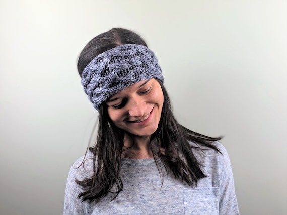 Hand Knit Women\'s Ear Warmer Headband Merino Wool Hand Knit Merino Wool Headband Ear Warmer: Fluorescent  main image 3