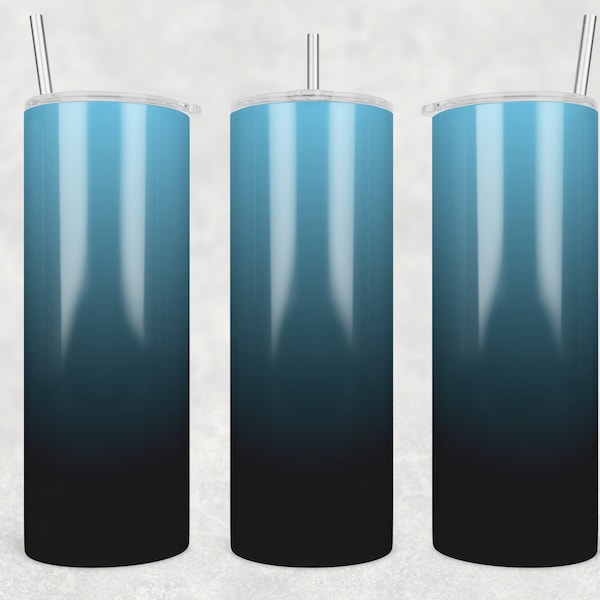 20oz Black and Blue Ombre Sublimation Tumbler Png, Black and Blue Ombre png, 20oz black and Blue Fade Sublimation png, Sublimation png