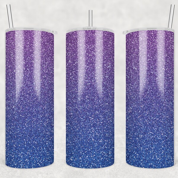 20oz Sublimation Purple Blue Ombre Tumbler png, Tumbler Ombre Png, Purple Blue Ombre png, Purple Glitter tumbler png, Blue tumbler png