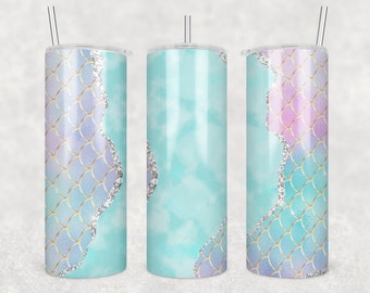 20oz tumbler zeemeermin glitter png, 20oz strand sublimatie png, sublimatie glitter zeemeermin png bestand, Zeemeermin tumbler png. Oceaan tumbler png