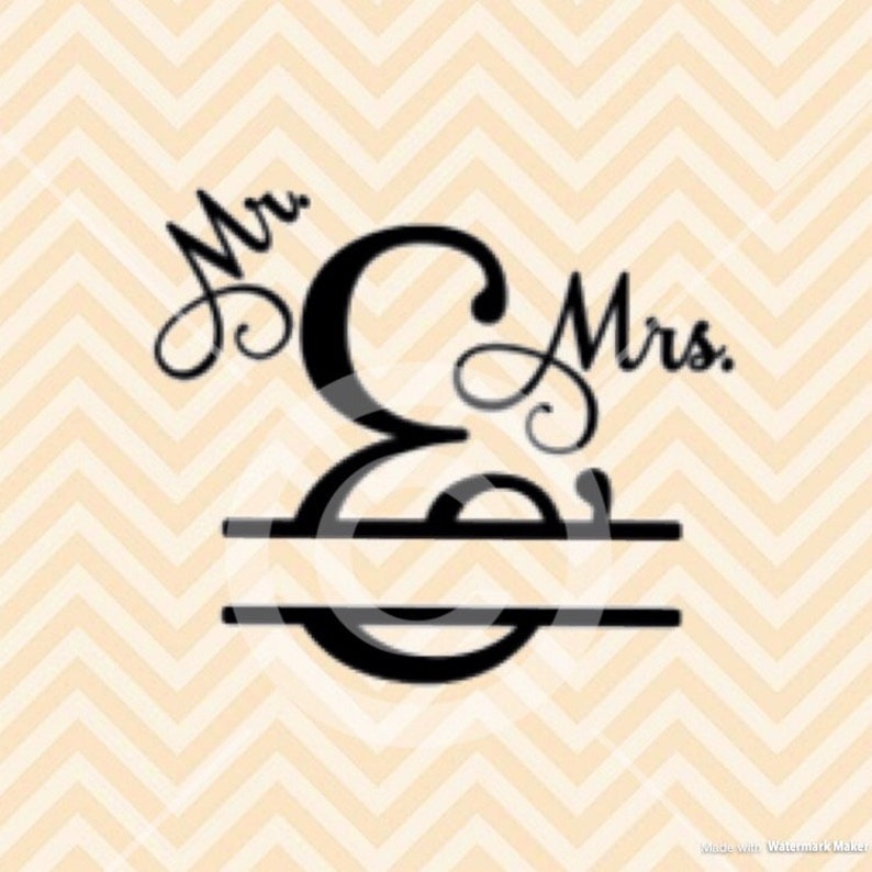 Download Mr. and Mrs. Split Monogram svg Mr. and Mrs. Monogram svg ...