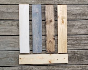 Pine Wood Sign Blank: DIY Art Board, Stained Plaque (18"x 3.5")