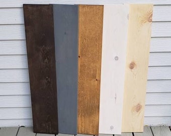 Unfinished Pine Wood Sign: DIY Art Board, Stained Plaque (36"x 7.5")