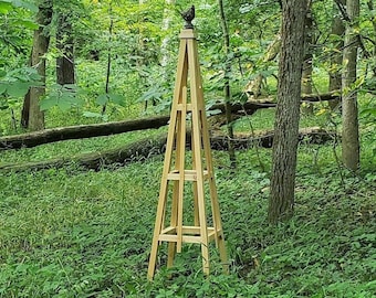 Cedar Garden Obelisk Trellis: Heavy Duty Plant Stand - 72"